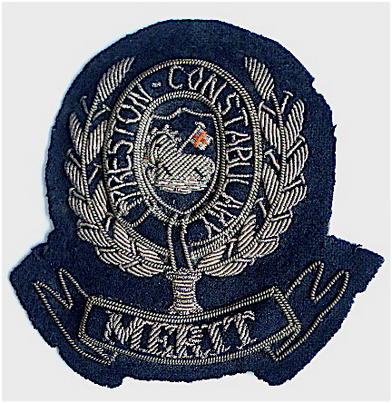 Preston Constabulary silver bullion merit badge.