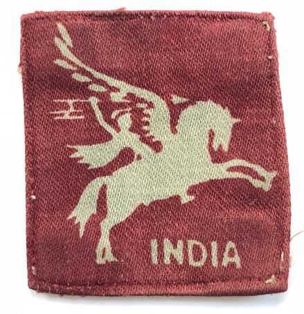 44th Indian Airborne Division WW2 scarce cloth formation sign.