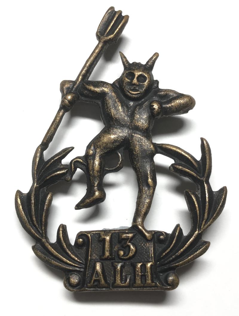 13th Australian Light Horse WW1 slouch hat badge.