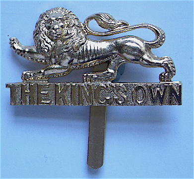 King's Own anodised cap badge.