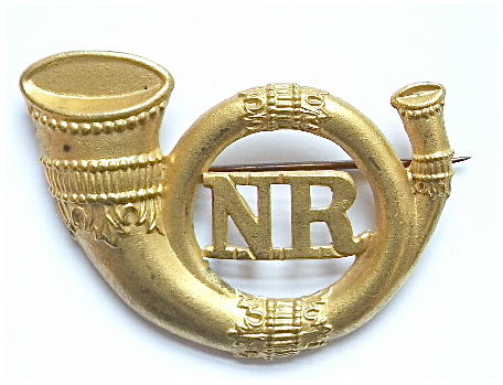 South Africa. Northern Rifles 1903-07 smasher hat brass badge.