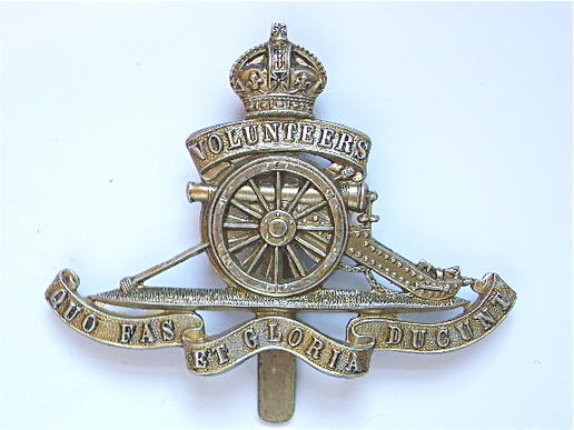 Artillery Volunteers OR?s cap badge circa 1902-08.