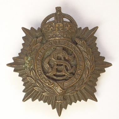 Army Service Corps WW1 OSD bronze cap badge.