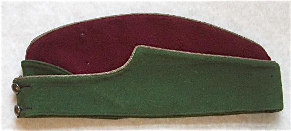 Officer's coloured field service / side cap by Jones, Chalk & Dawson, 6 Sackville Street, London W.