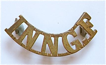 INNG.F brass Irish Boer War Inniskilling Fusiliers shoulder title circa 1898-1900.