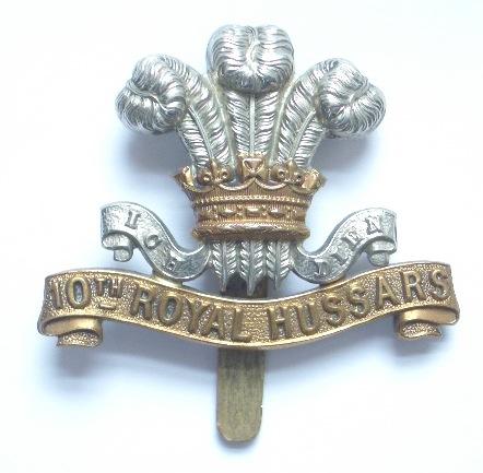 10th Royal Hussars OR's cap badge.