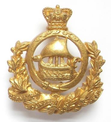 Indian Army. 9th Madras Native Infantry Victorian brass cap badge.