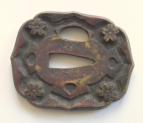 WW2 Period Japanese Army Officer Sword Tsuba.