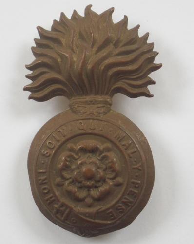 Royal Fusiliers Victorian OR?s glengarry grenade circa 1881-96.