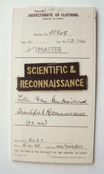 Cold War Period Civil Defence Scientific & Reconnaissance Sealed Patten Badge.