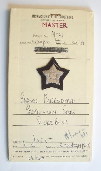 Cold War Period Civil Defence Proficiency Star Sealed Patten Badge.