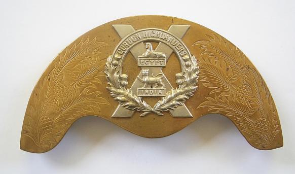 Scottish. Gordon Highlanders Officer's Sporran Cantle..