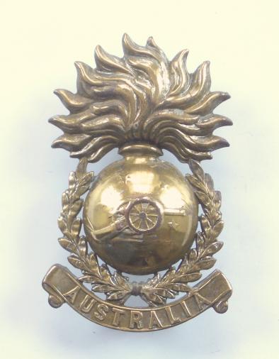 Australian Field Artillery slouch hat badge circa 1902-14.