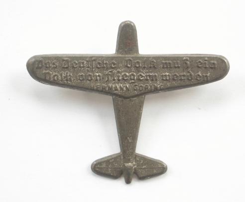 WW2 German Third Reich Aircraft Tinnie Badge.