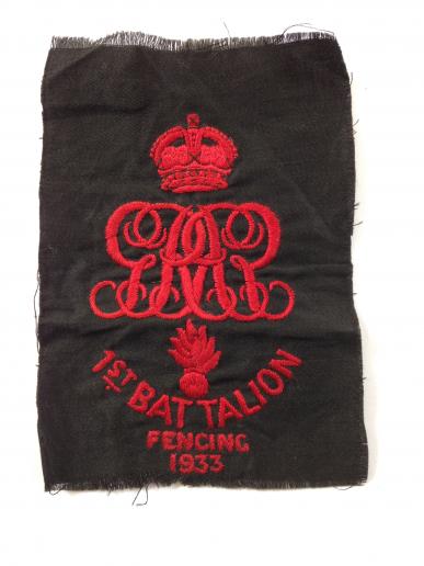 1st Bn. Grenadier Guards 1933 Fencing badge