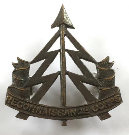Reconnaissance Corps WW2 OSD bronze cap badge.