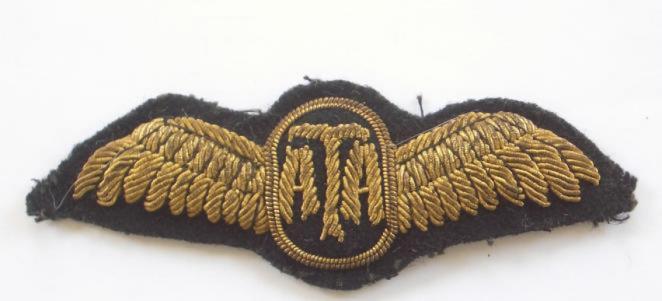 WW2 Air Transport Auxiliary ATA Bullion Pilot's wing.