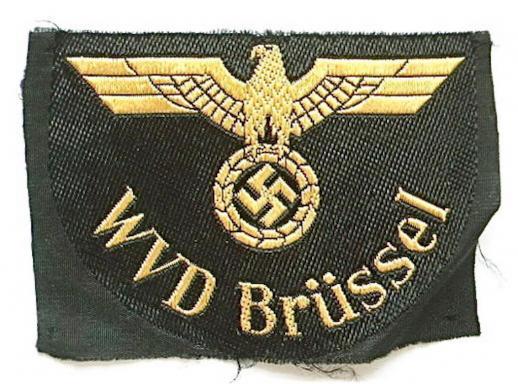 German Third Reich WVD Brussels Armed Forces Traffic Directorate State Raiways arm badge