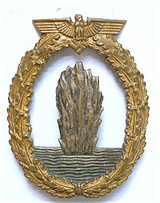 WW2 Kriegsmarine Minesweepers War Badge.