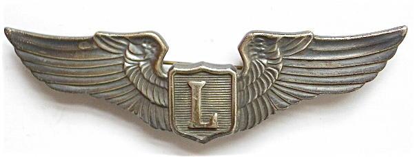 USAAF WW2 Sterling silver Liason Pilot's wing.