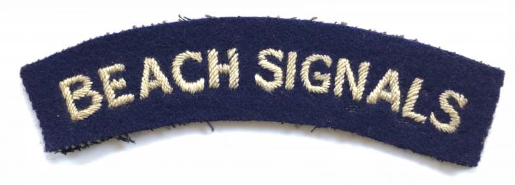 BEACH SIGNALS scare WW2 cloth shoulder title.