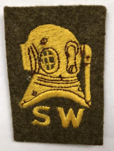 British Army Shallow Water Diver?s cloth qualification badge. 