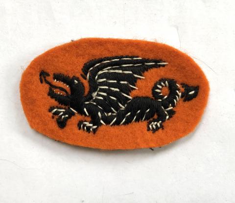 Polish Army 16th Tank Brigade WW2 cloth formation sign.