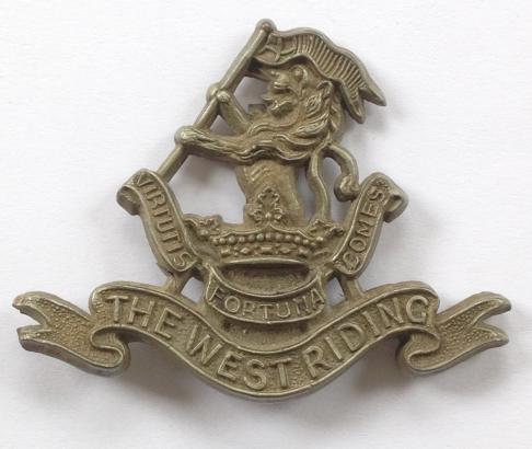 Duke of Wellington's West Riding Regiment WW2 plastic economy cap badge