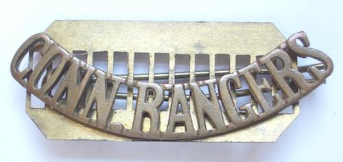 CONN. RANGERS scarce Irish Connaught Rangers pre 1922 brass shoulder title