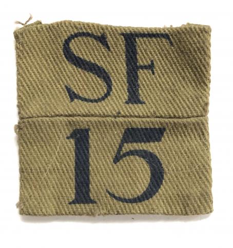 SF 15 WW2 Peaks Bn. Derbyshire Home Guard designation