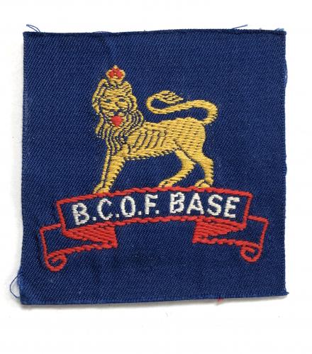 British Commonwealth Occupation Forces Base, Japan scarce silk embroidered formation sign