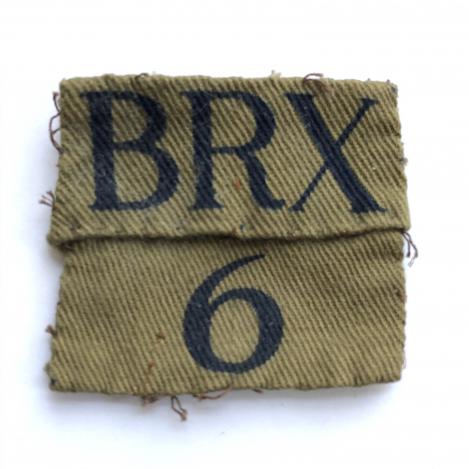 BRX / 6 WW2 Home Guard cloth formation sign / combination
