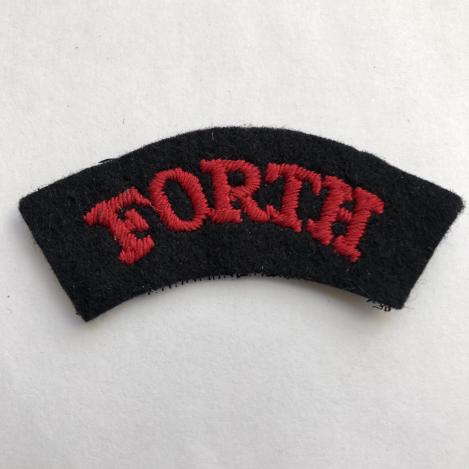 FORTH scarce Forth Heavy Brigade Royal Artillery cloth shoulder tilte
