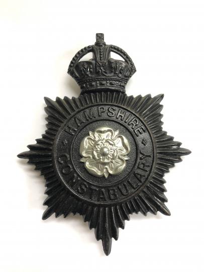 Hampshire Constabulary police night helmet plate