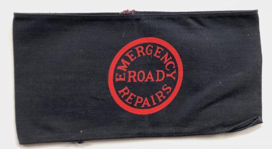 WW2 Home Front Emergency Road Repairs Armband.