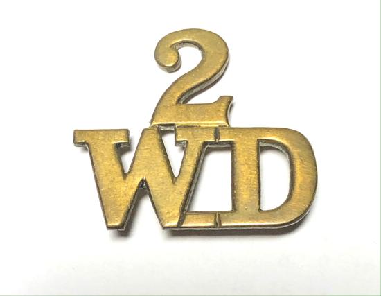 2/ WD (Westminster Dragoons) brass shoulder c1914-16