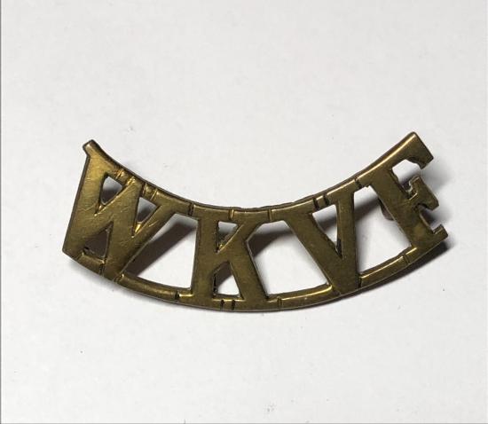 WKVF West Kent Volunteer Force WW1 VTC shoulder title