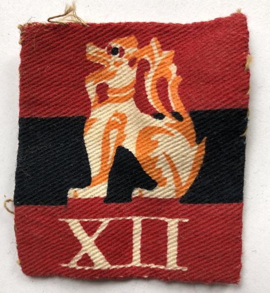 12th Army WW2 cloth formation sign