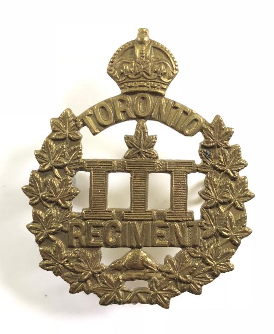 Canadian 3rd Bn (Toronto Regt) WW1 CEF brass cap badge