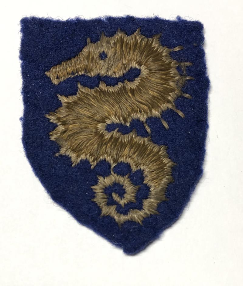 27th Armoured Brigade WW2 embroidered cloth formation sign.