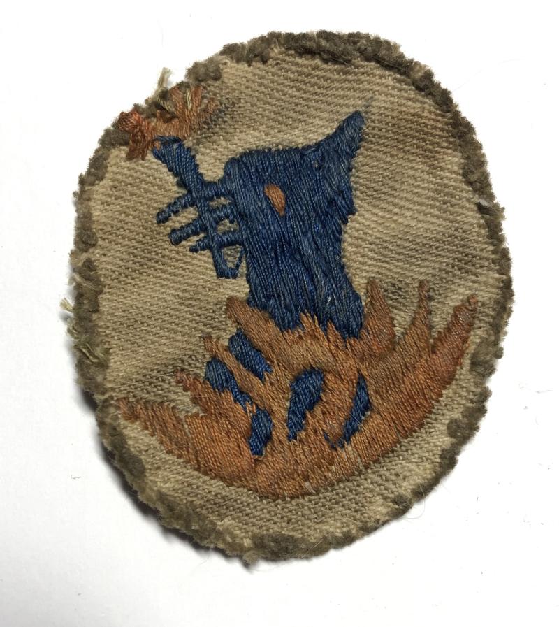 British Military HQ, Balkans WW2 embroidered formation sign.