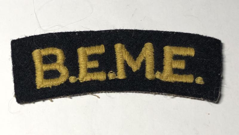 B.E.M.E. Burma Electrical & Mechanical Engineers WW2 shouler title.