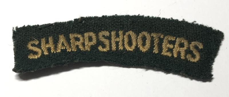 3rd County of London Yeomanry Sharpshooters 2nd pattern WW2 cloth shoulder title