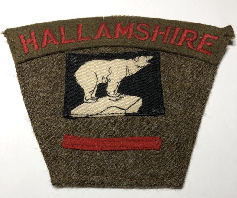 49th Division Hallamshire Bn York & Lancaster Regiment WW2 combination formation sign.