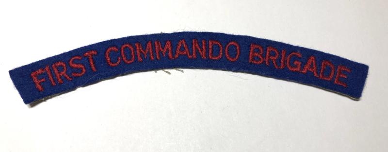 FIRST COMMANDO BRIGADE WW2 cloth shoulder title