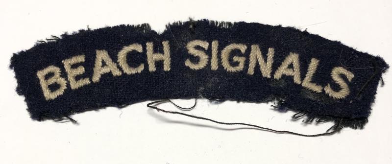 BEACH SIGNALS WW2 Normandy Invasion cloth shoulder title c1944.