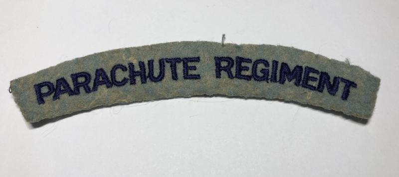 PARACHUTE REGIMENT WW2 cloth embroidered shoulder title.