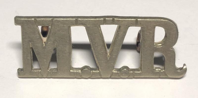 Auxiliary Force India MVR Malabar Volunteer Rifles shoulder title.