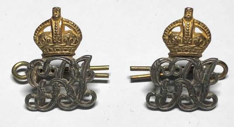 Indian Army pair of Officer's collar badges circa 1910-36.