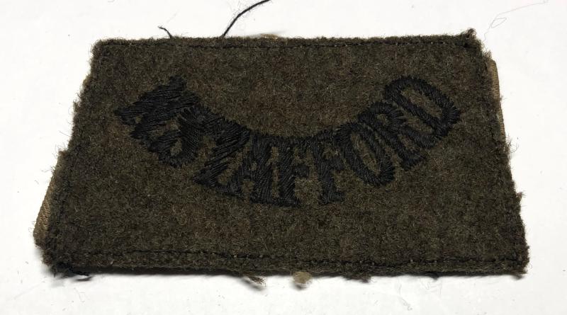 North Staffordshire Regiment WW2 slip-on shoulder title.